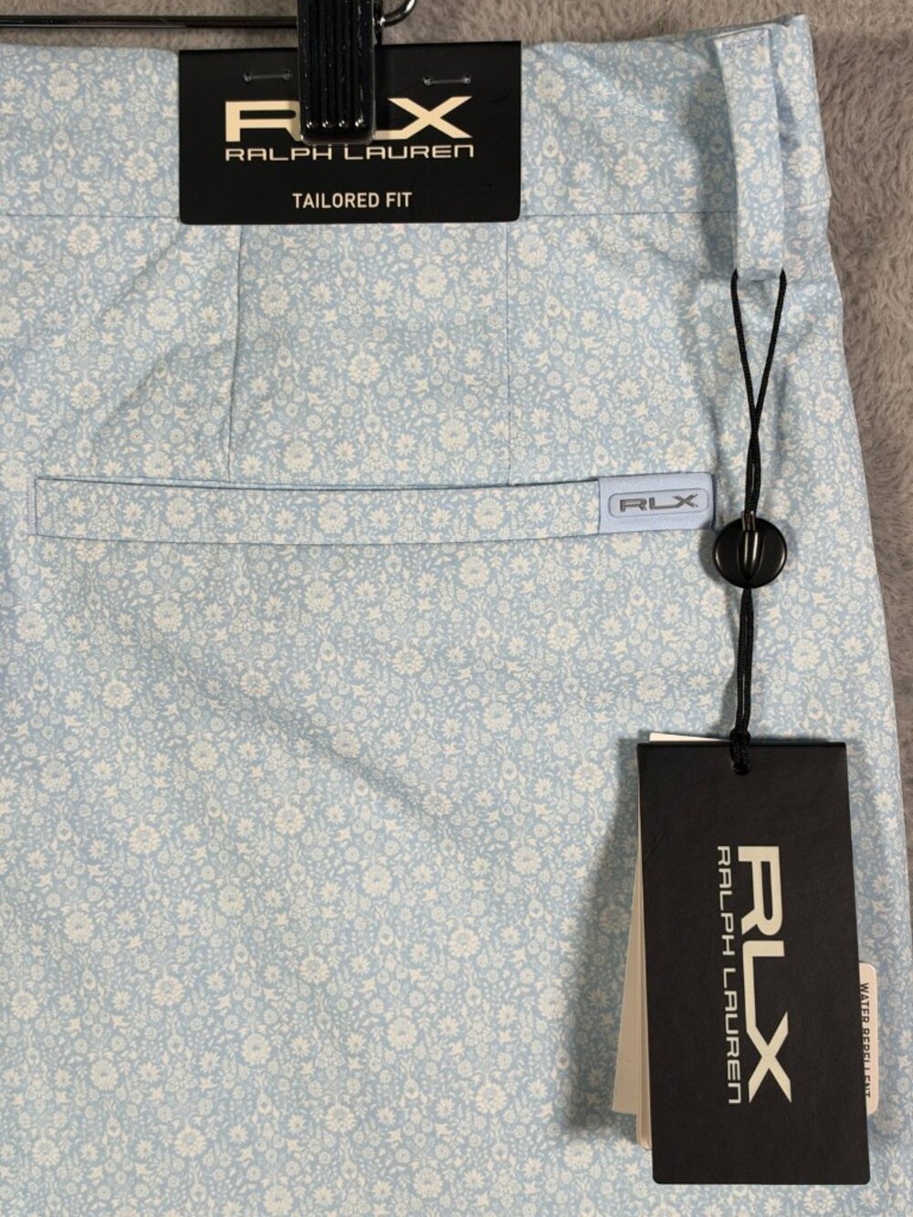 RLX Ralph Lauren Shorts Mens 35 Blue Floral Stretch Golf Tailored Fit Woven $125